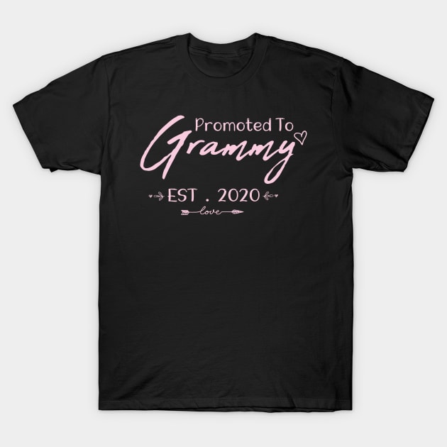 Promoted to Grammy Est. 2020 Funny gift for Grammy, Grammy Gift, Grammy Established Shirt, Grandma Shirt, Christmas Gift , Pregnancy Announcement Grandparents T-Shirt by ARBEEN Art